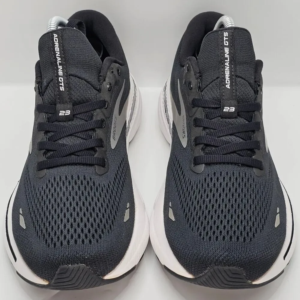 Brooks Adrenaline GTS 23 Black White Silver Women 10 Medium B UK 8 Running Shoe